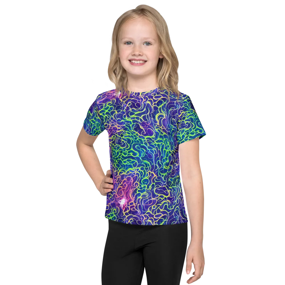 Prismatic Maze on Kids Crew Neck T-Shirt — Front