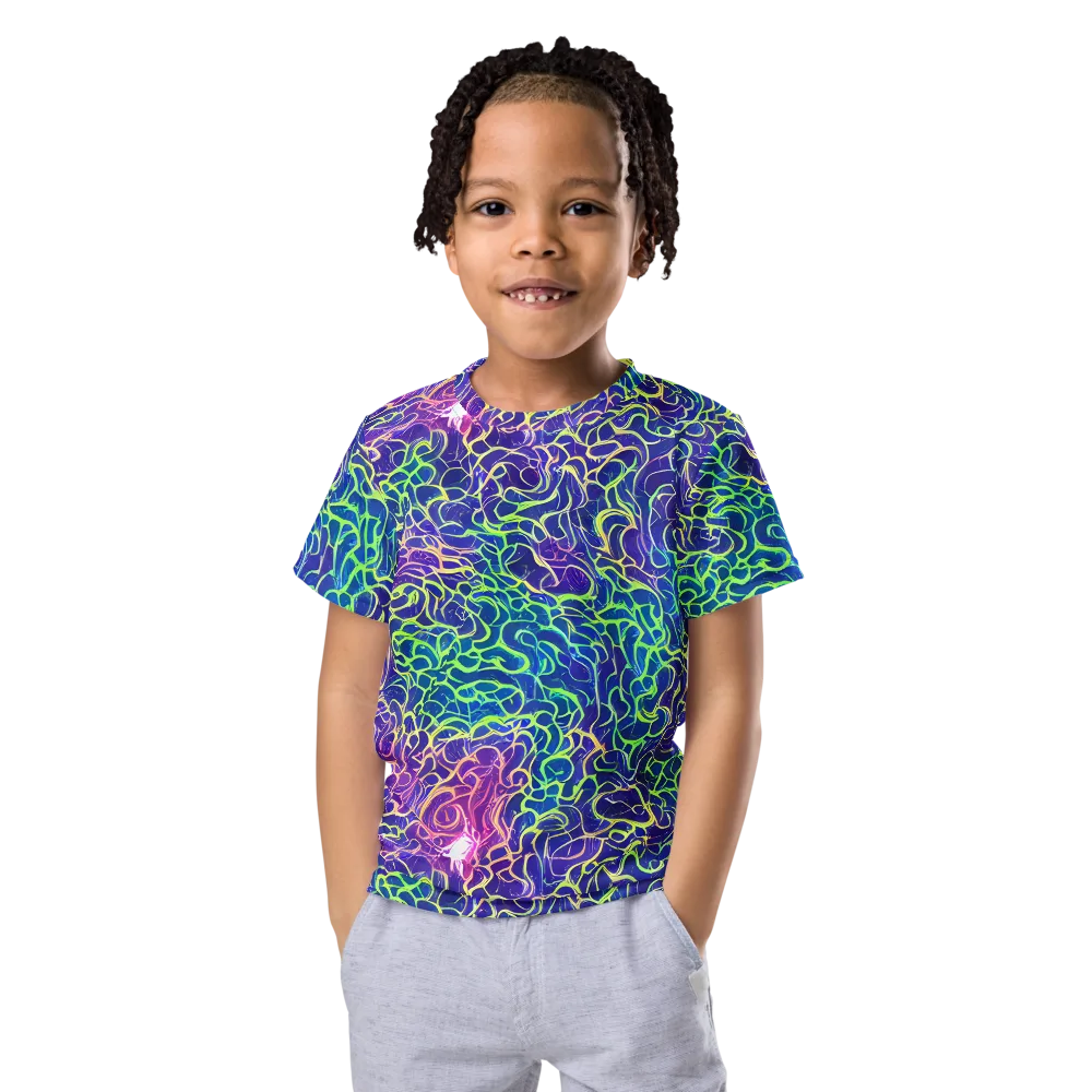 Prismatic Maze on Kids Crew Neck T-Shirt — Front