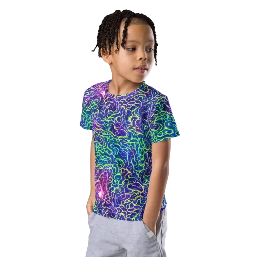 Prismatic Maze on a Kids Crew Neck T-Shirt