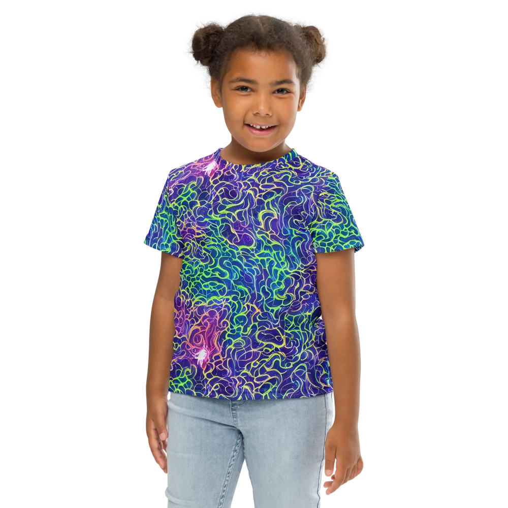 Prismatic Maze on Kids Crew Neck T-Shirt — Front