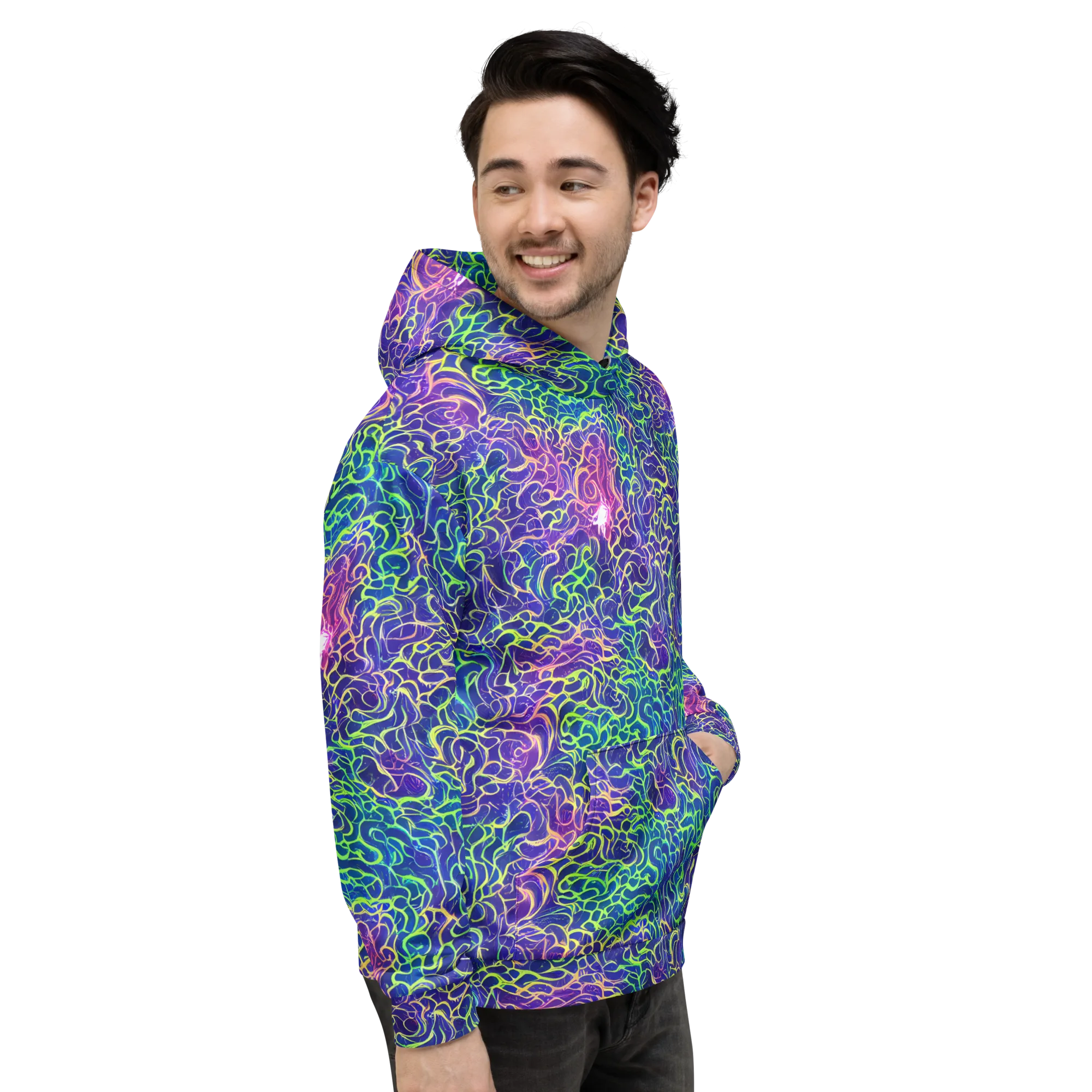 Prismatic Maze on Hoodie — Right