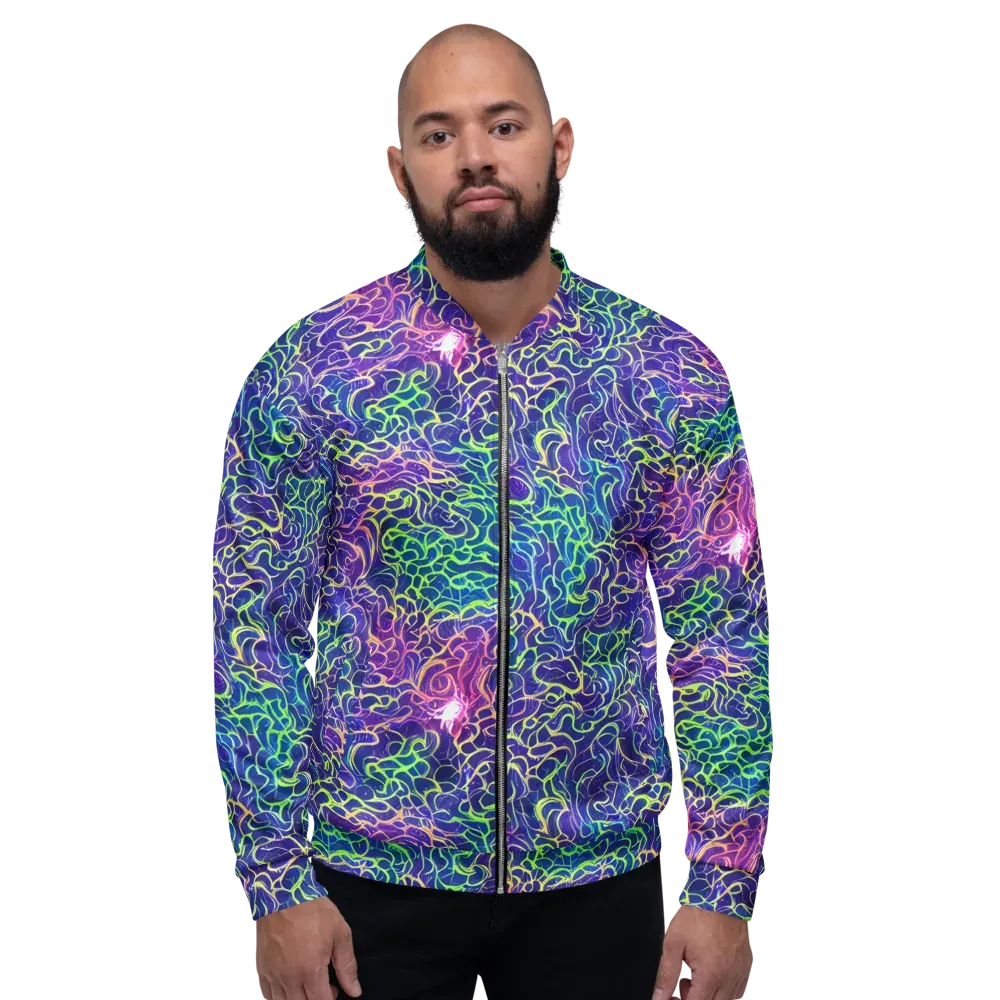 Prismatic Maze on Bomber Jacket — Front