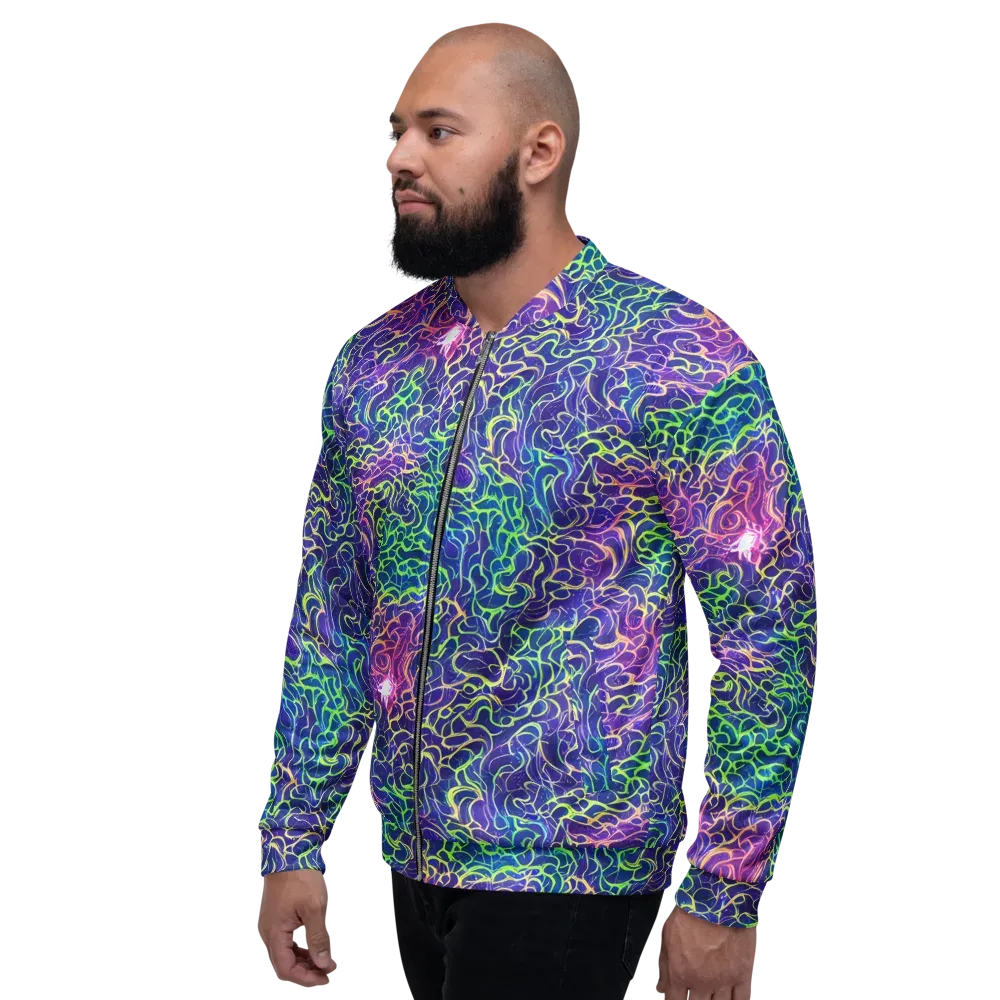 Prismatic Maze on Bomber Jacket — Left