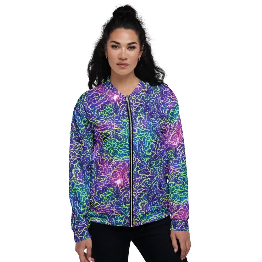 Prismatic Maze on Bomber Jacket — Front