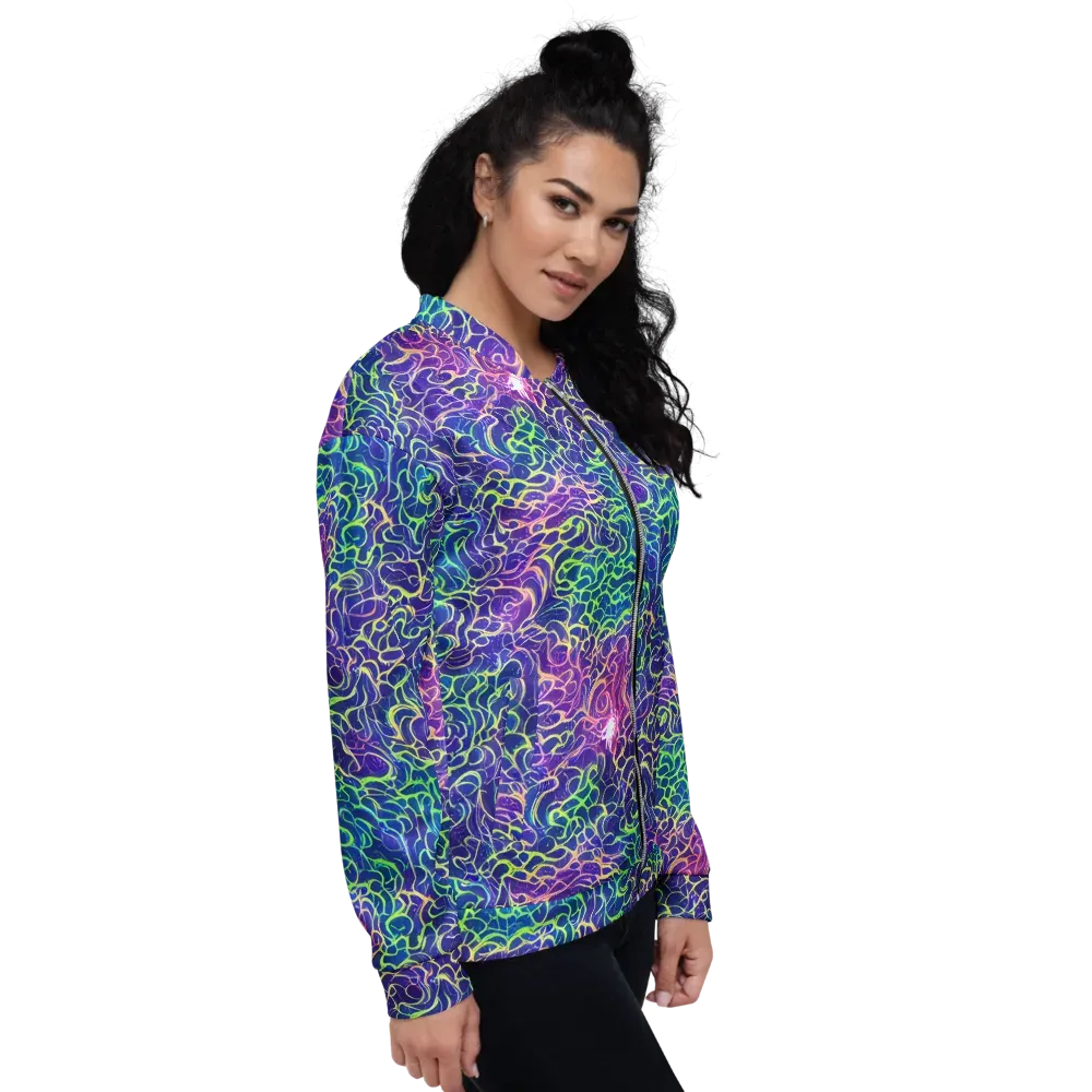 Prismatic Maze on Bomber Jacket — Right