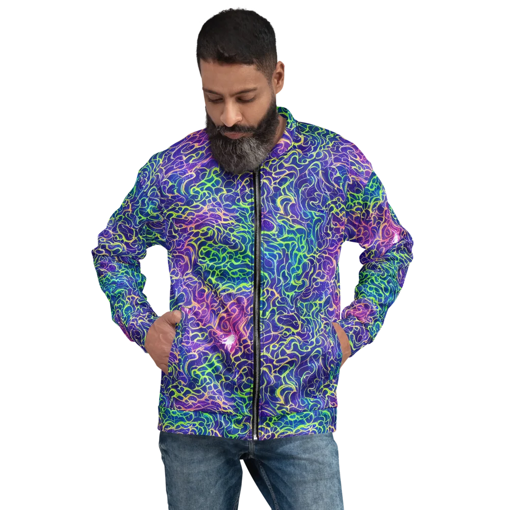 Prismatic Maze on Bomber Jacket — Front