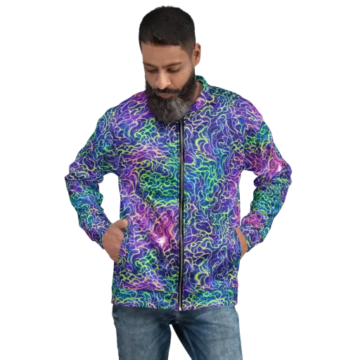 Prismatic Maze on a Bomber Jacket