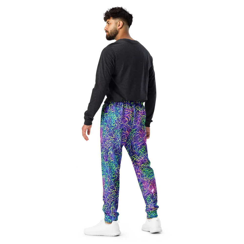 Prismatic Maze on Men's Joggers — Back