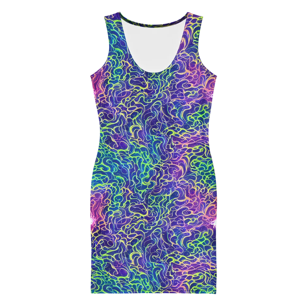Prismatic Maze on Bodycon Dress — Front