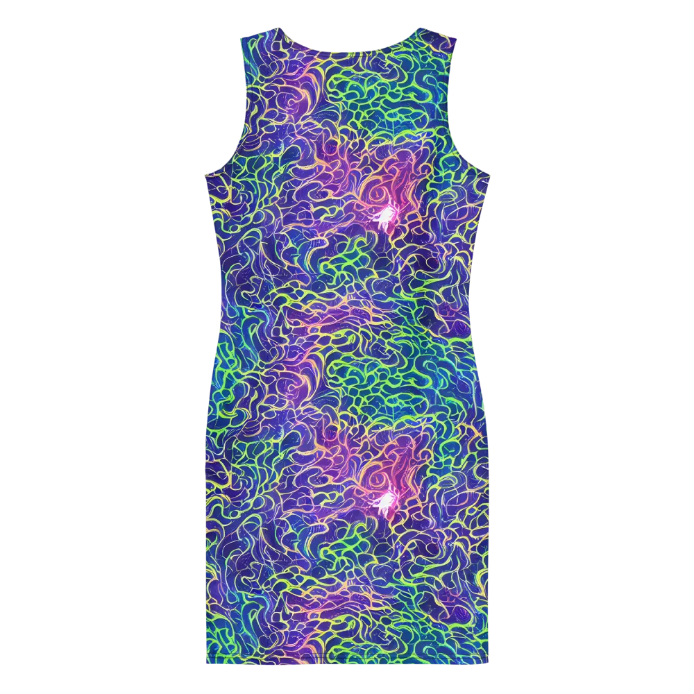Prismatic Maze on Bodycon Dress — Back
