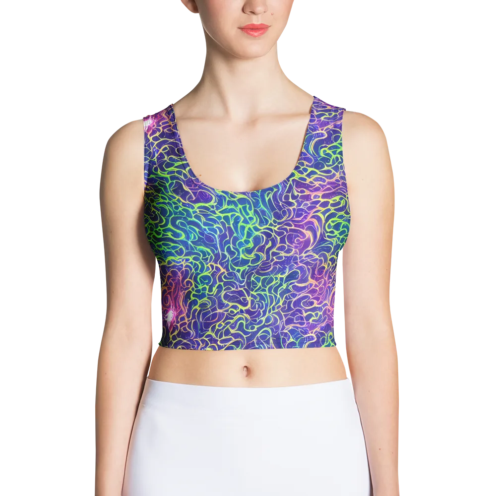 Prismatic Maze on Crop Top — Front