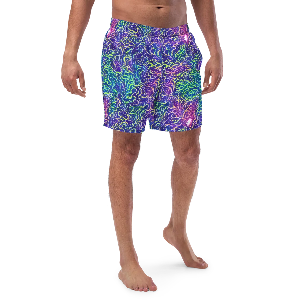 Prismatic Maze on Swim Trunks — Front