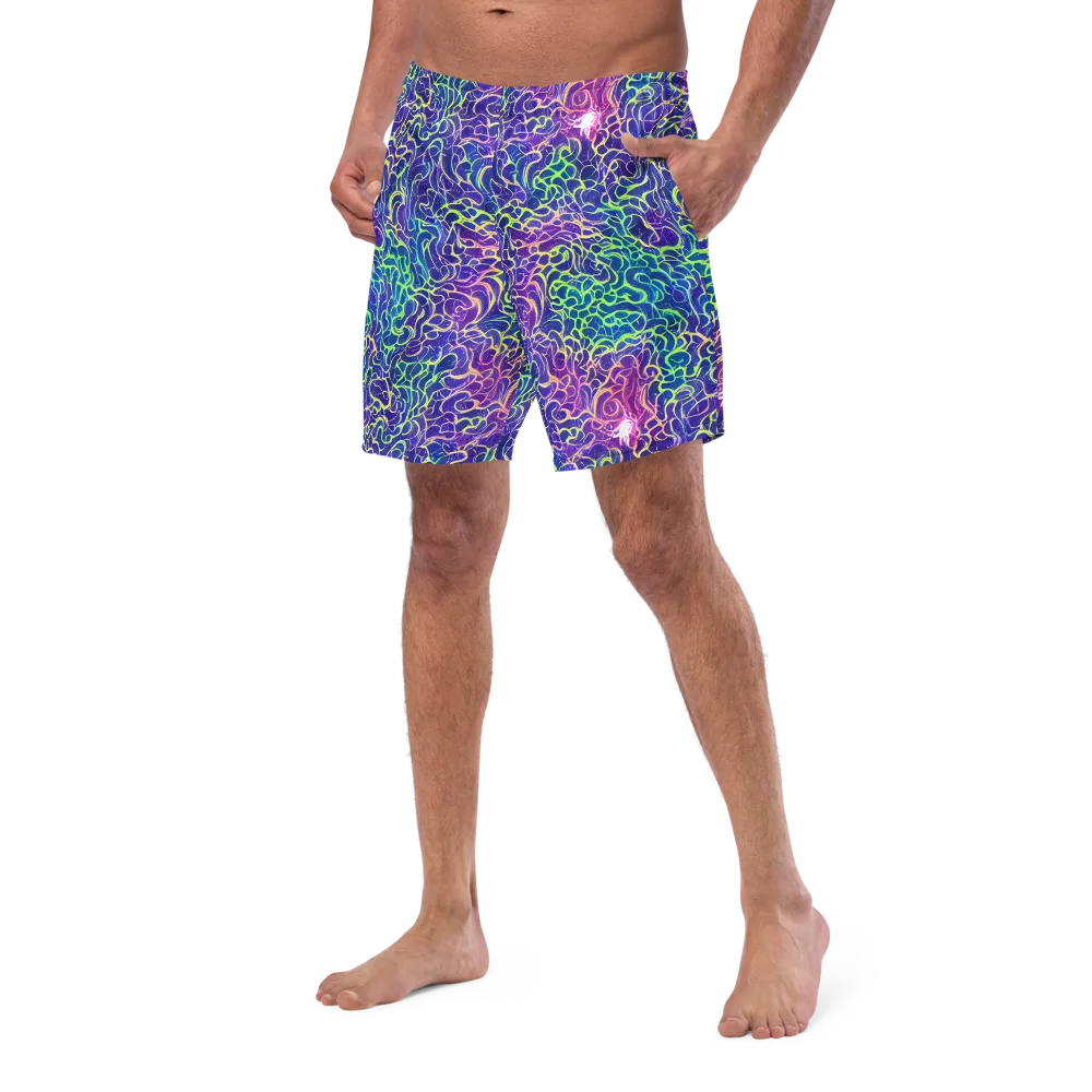 Prismatic Maze on Swim Trunks — Left Front