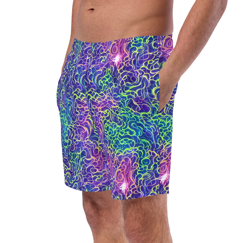 Prismatic Maze on Swim Trunks — Left Front