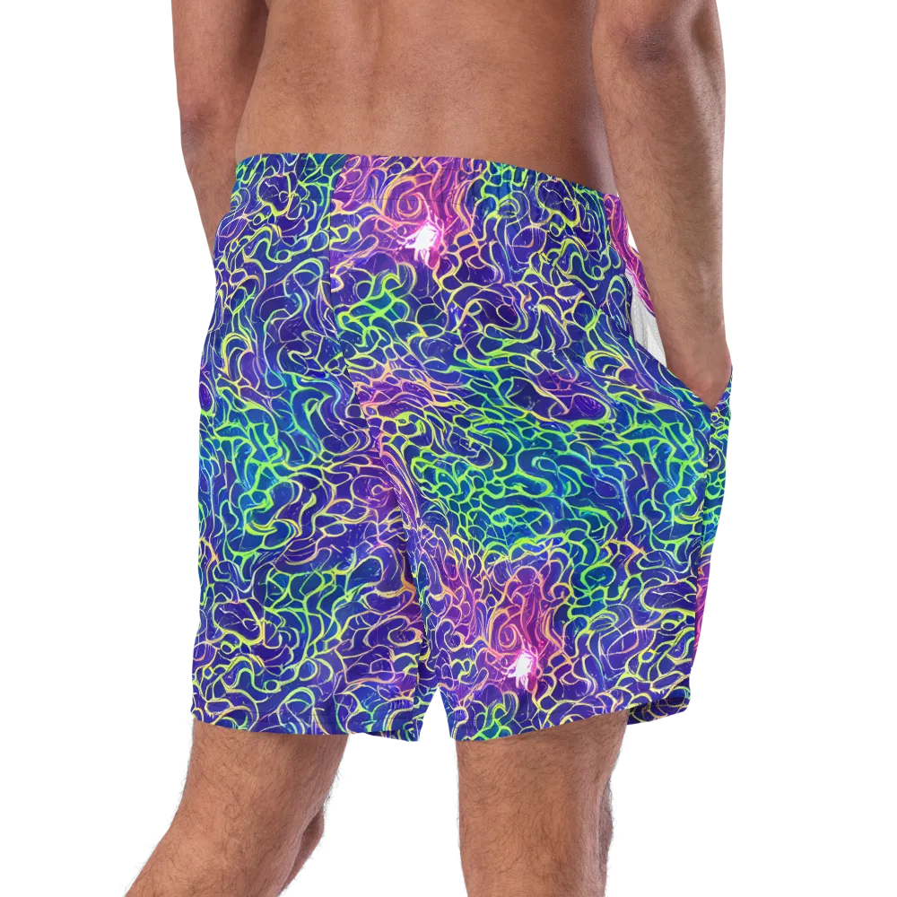 Prismatic Maze on Swim Trunks — Right Back