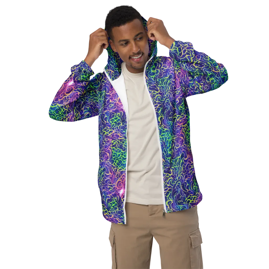 Prismatic Maze on Men's Windbreaker — Front