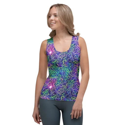 Prismatic Maze on a Women's Tank Top