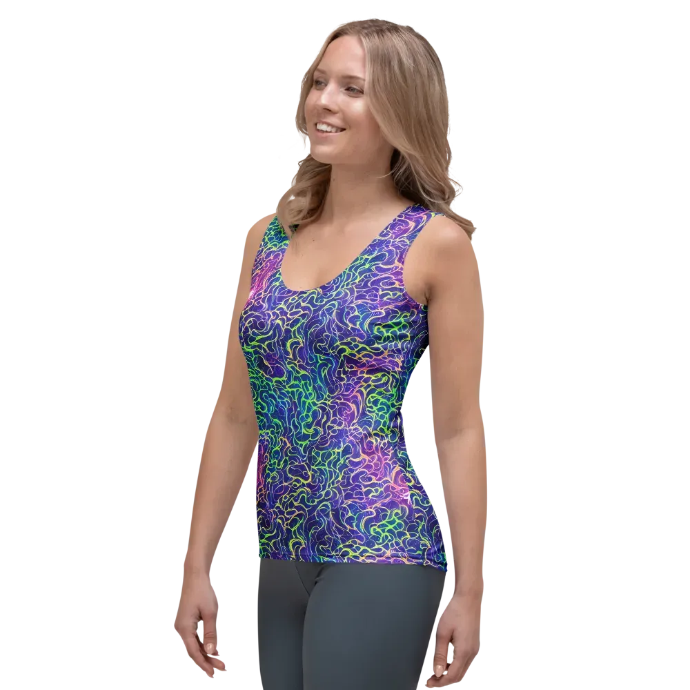 Prismatic Maze on Women's Tank Top — Left Front
