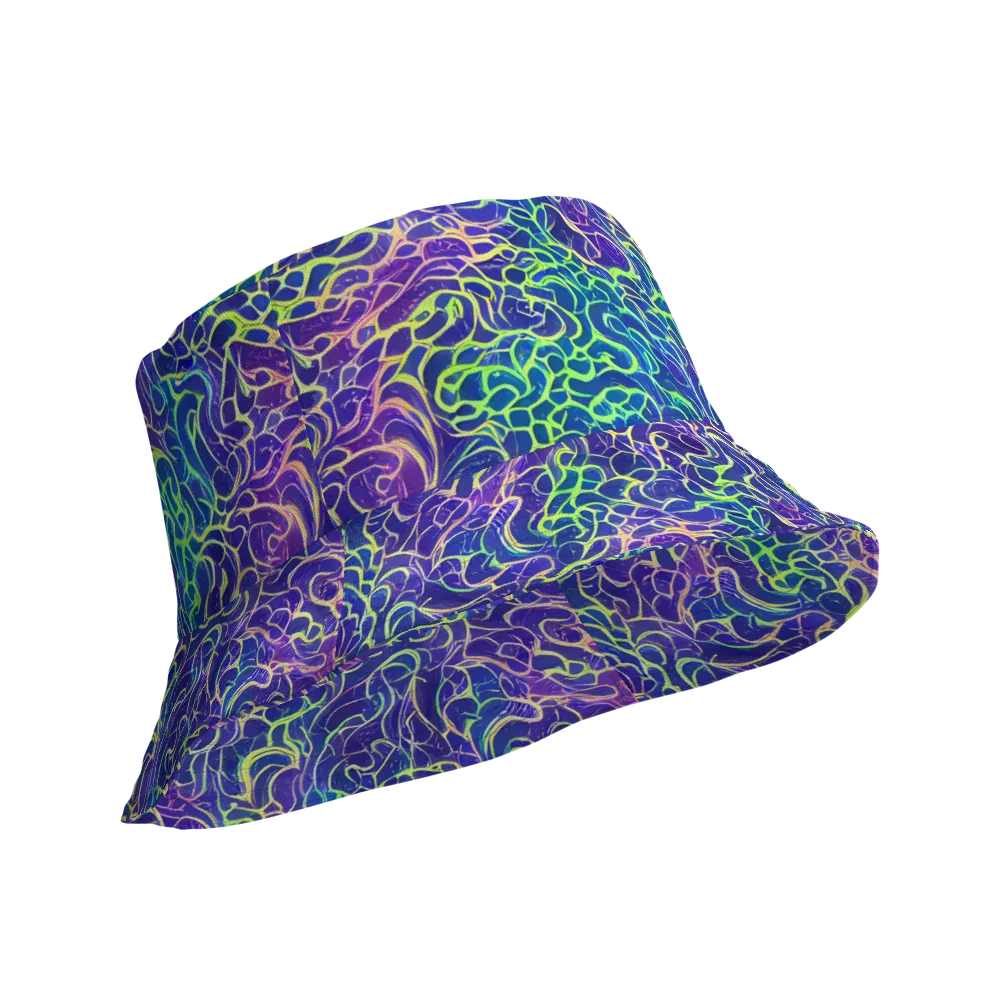 Prismatic Maze on Reversible Bucket Hat — Product details Outside