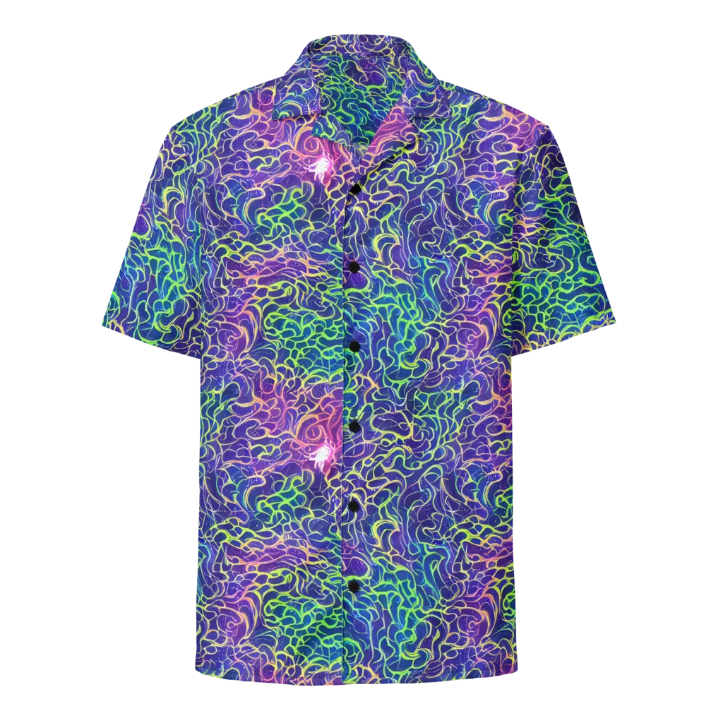 Prismatic Maze on Button Shirt — Front
