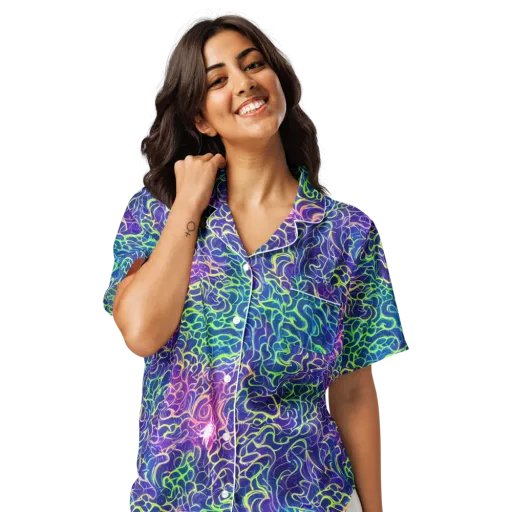 Prismatic Maze on a Women's Short Sleeve Pajama Top