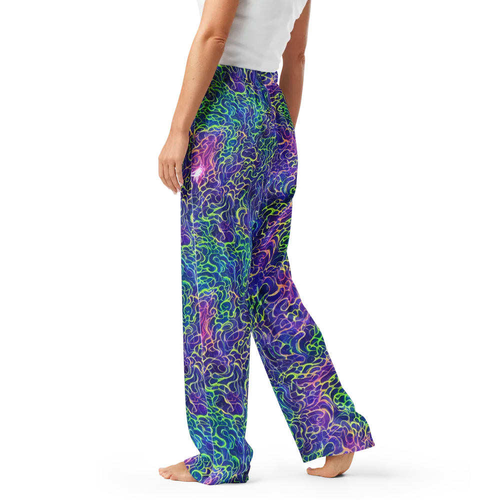Prismatic Maze on Women's Pajama Pants — Left