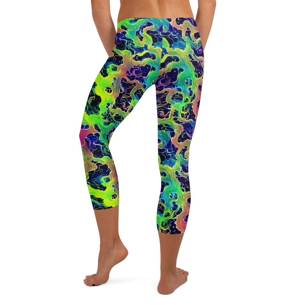 Tidal Metamorphosis on Capri Leggings — Back