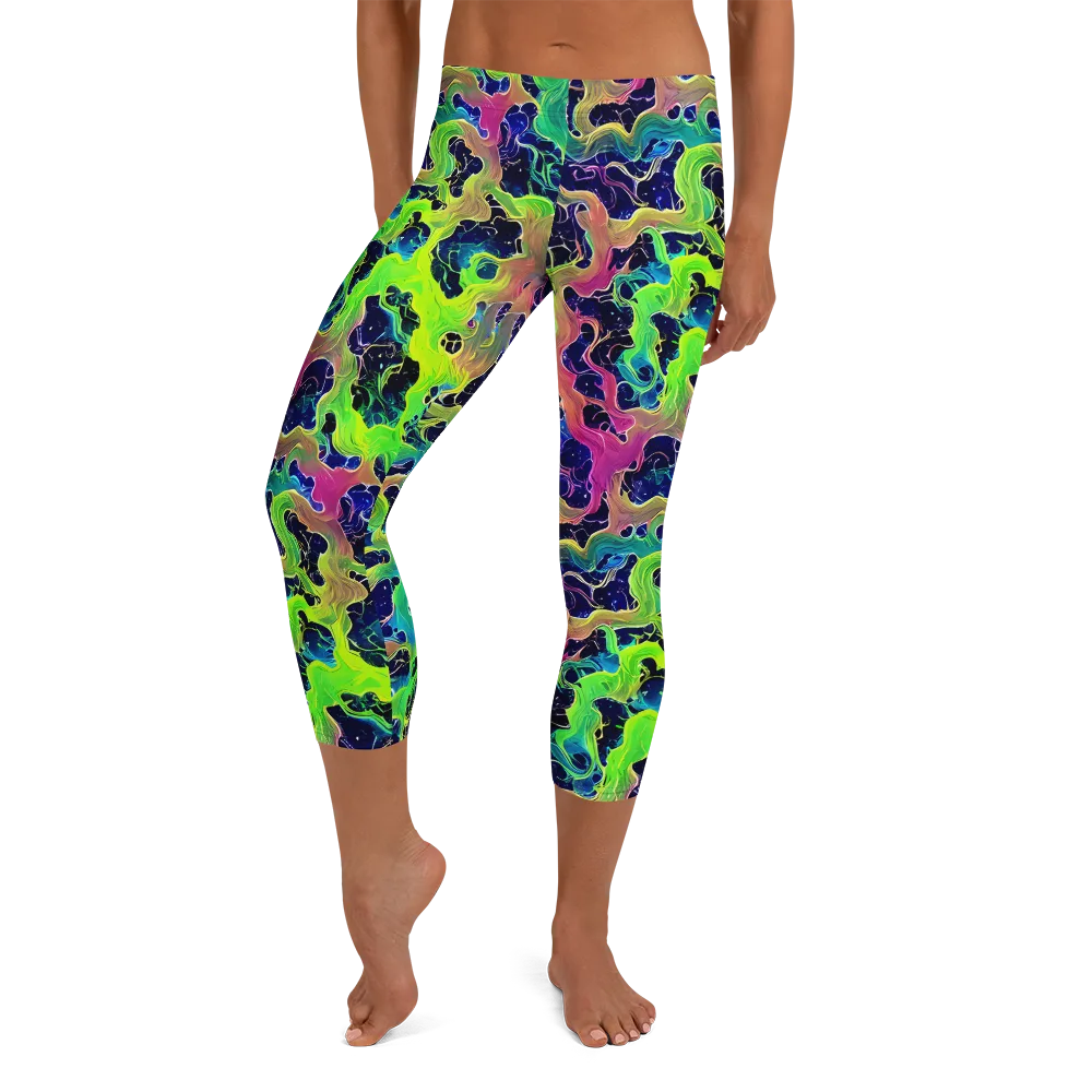 Tidal Metamorphosis on Capri Leggings — Front