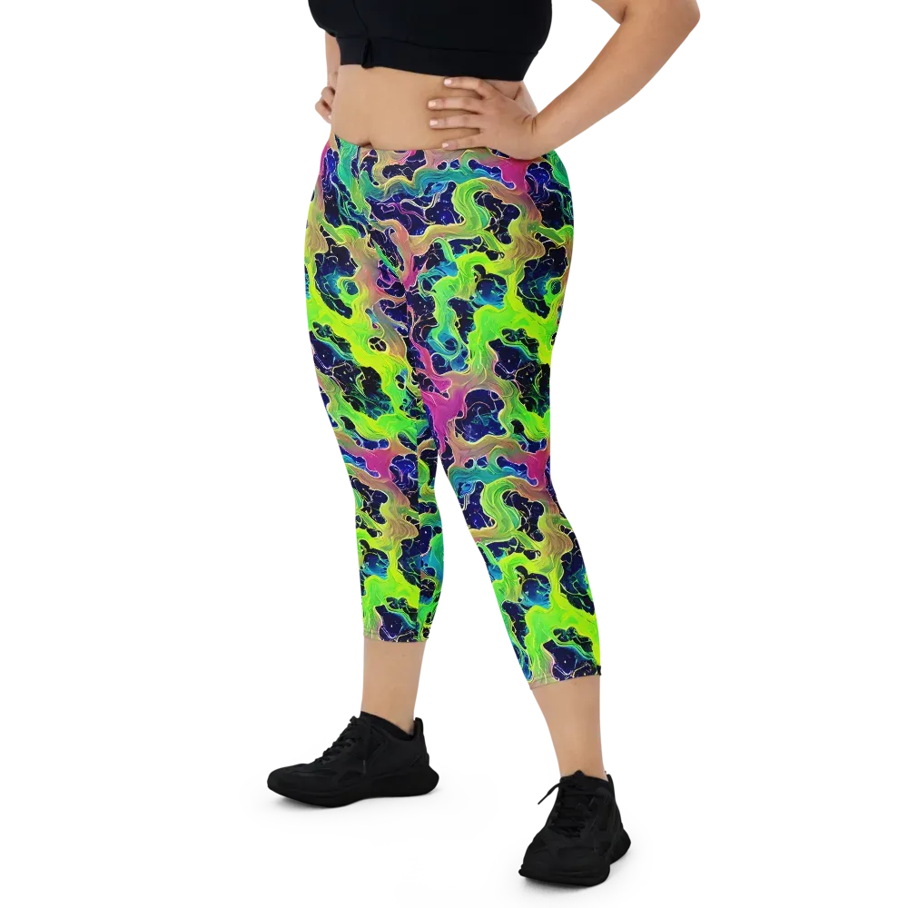 Tidal Metamorphosis on Capri Leggings — Front
