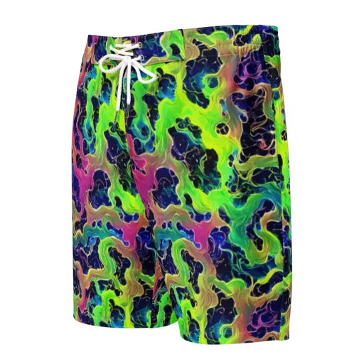Tidal Metamorphosis on a Men's Board Shorts