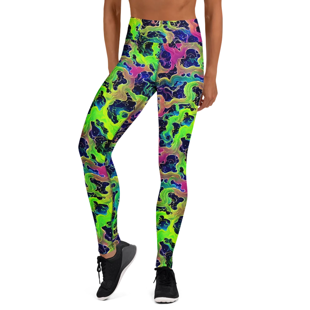 Tidal Metamorphosis on Yoga Leggings — Front
