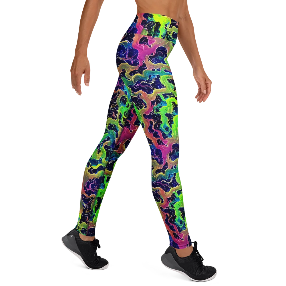 Tidal Metamorphosis on Yoga Leggings — Right