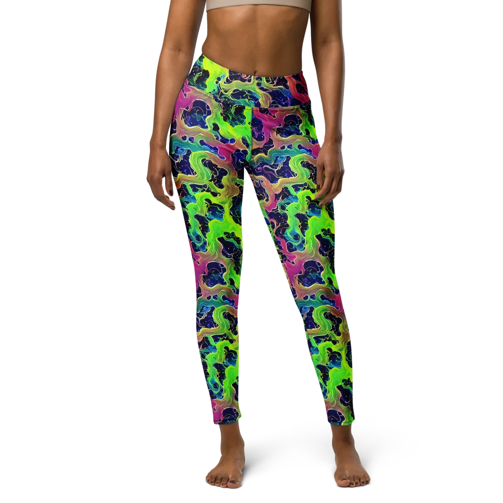 Tidal Metamorphosis on Yoga Leggings — Front