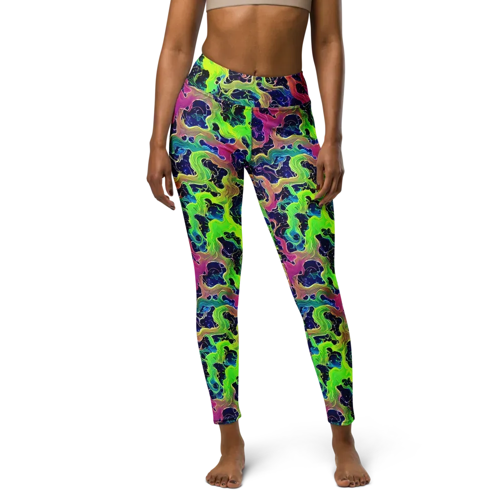 Tidal Metamorphosis on Yoga Leggings — Front