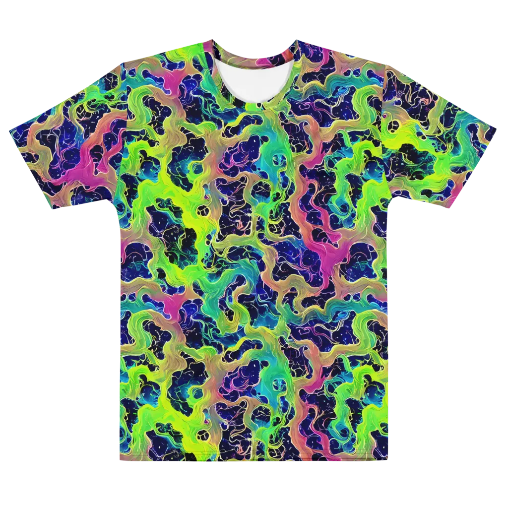 Tidal Metamorphosis on Men's Cotton Crew Neck T-Shirt — Front