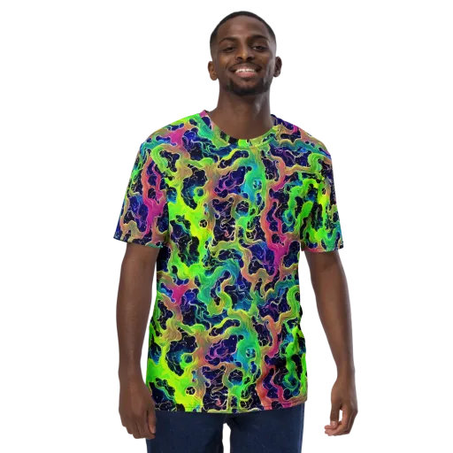 Tidal Metamorphosis on a Men's Crew Neck T-Shirt