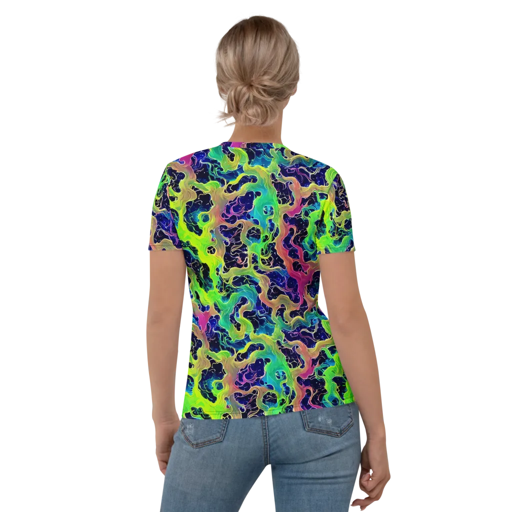 Tidal Metamorphosis on Women's Crew Neck T-Shirt — Back