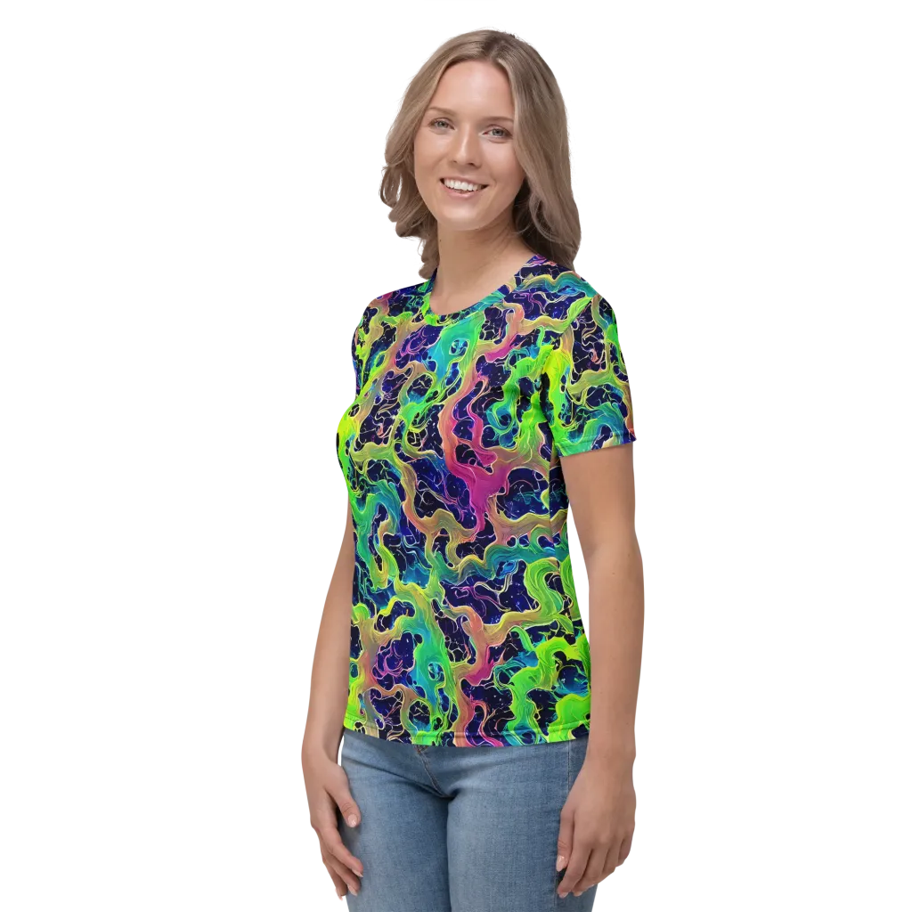 Tidal Metamorphosis on Women's Crew Neck T-Shirt — Left