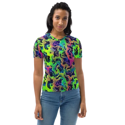Tidal Metamorphosis on a Women's Crew Neck T-Shirt