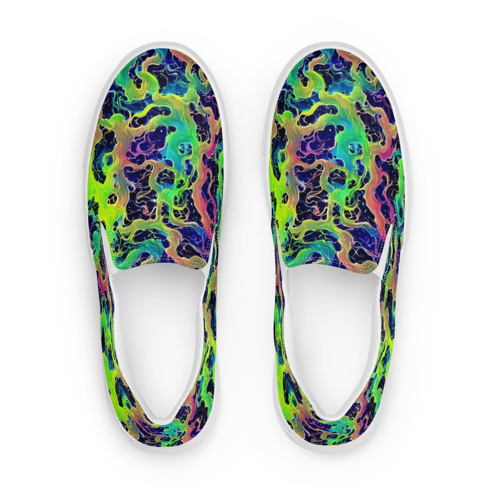 Tidal Metamorphosis on Men's Slip-On Canvas Shoes — Front