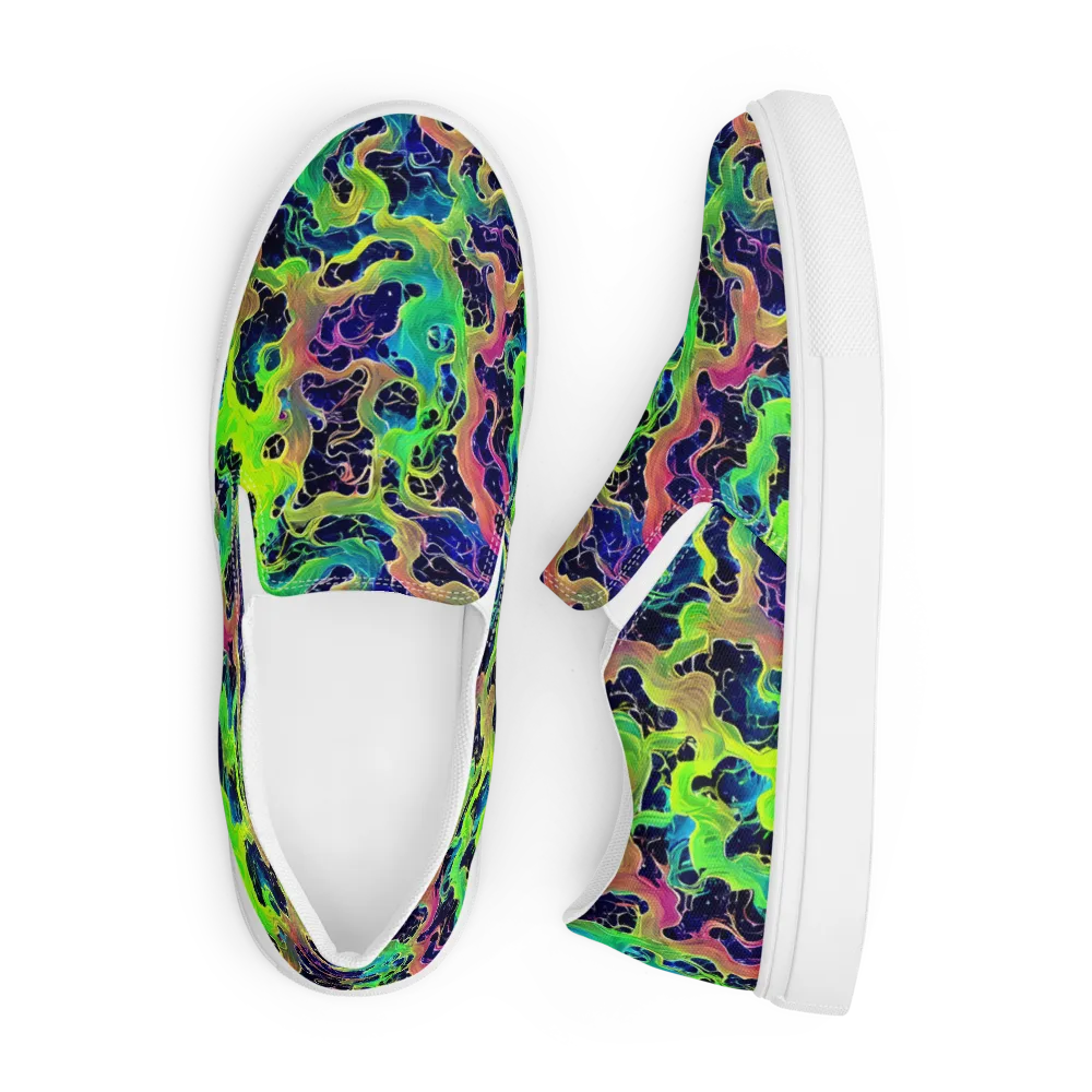 Tidal Metamorphosis on Men's Slip-On Canvas Shoes — Front