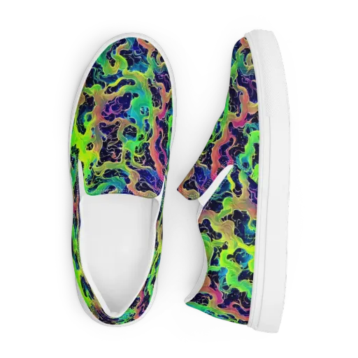 Tidal Metamorphosis on a Men's Slip-On Canvas Shoes