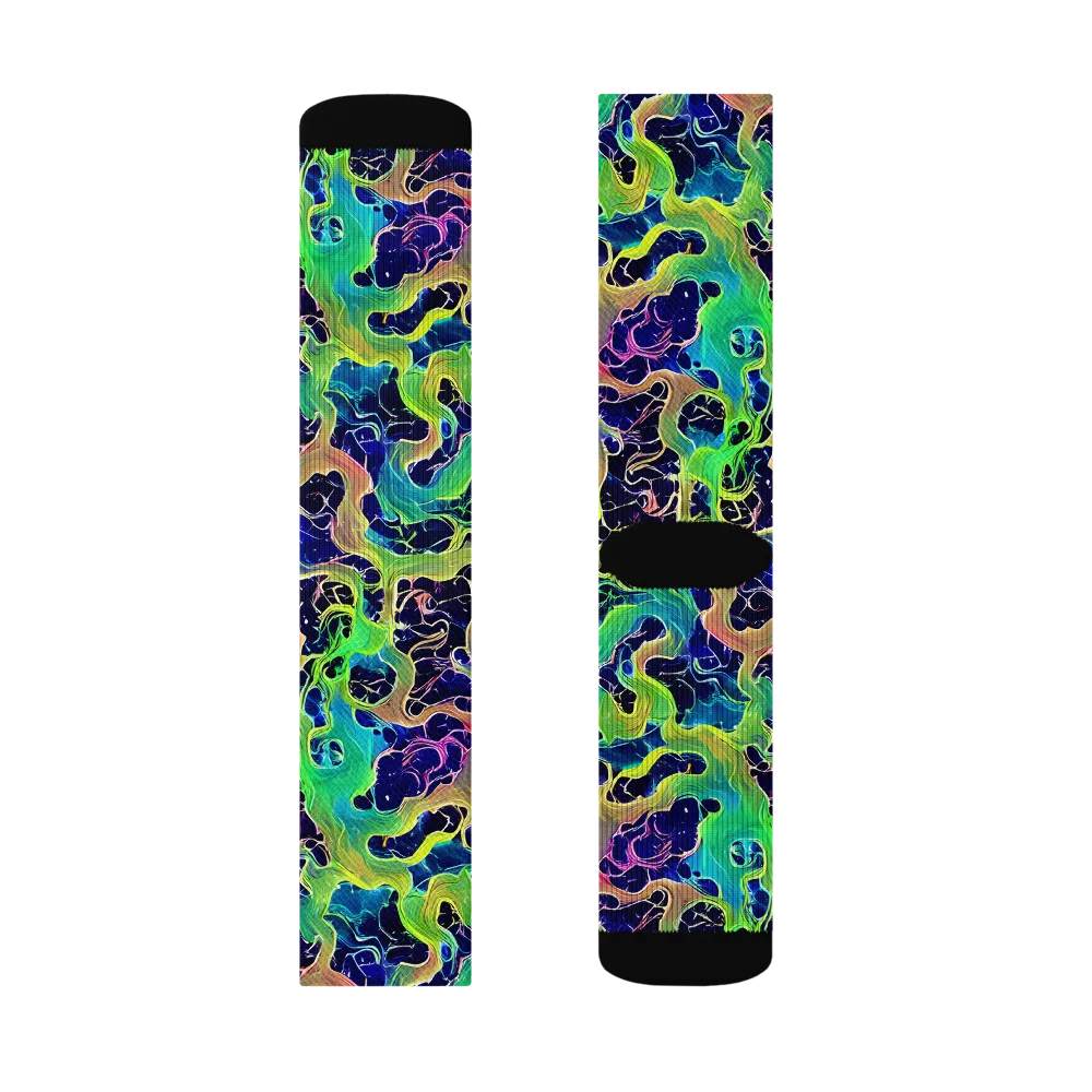 Tidal Metamorphosis on Socks — Right Sock