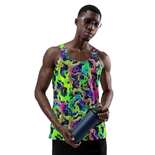 Tidal Metamorphosis on a Men's Tank Top