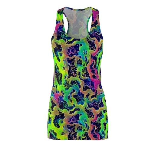Tidal Metamorphosis on a Racerback Dress