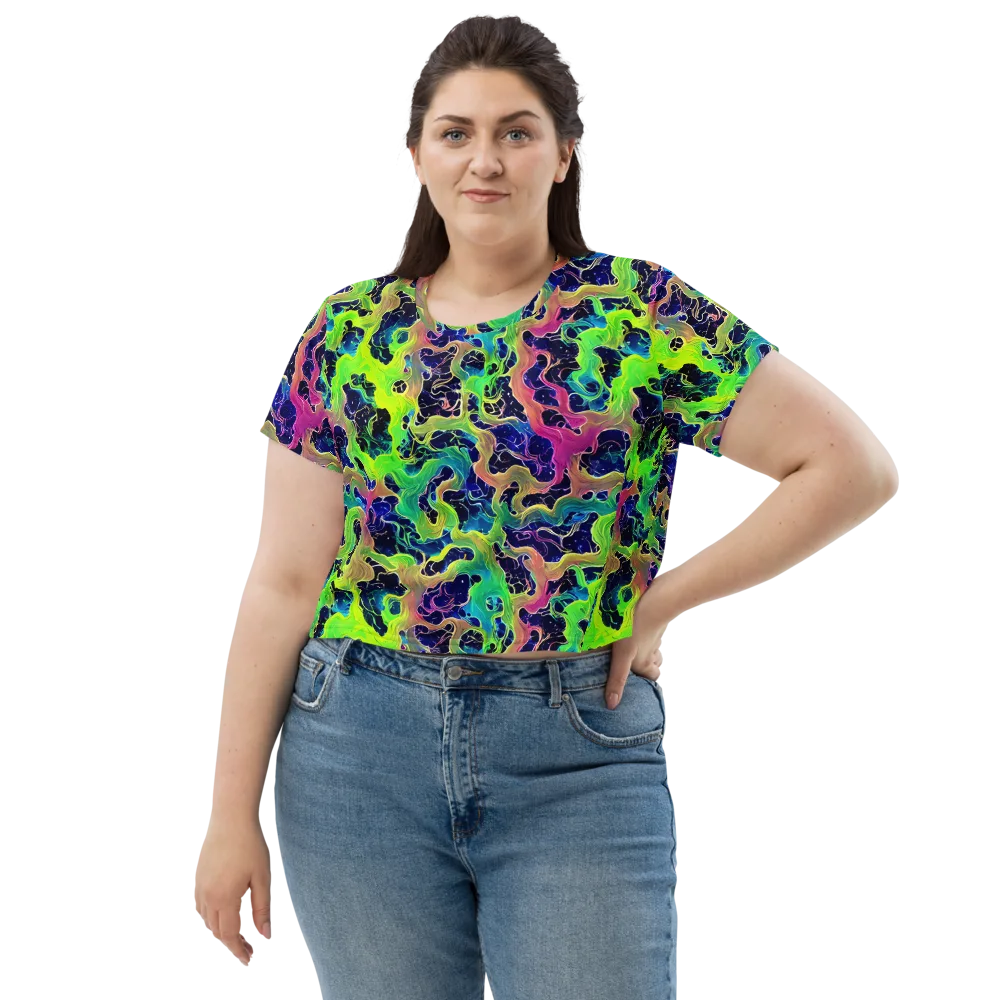 Tidal Metamorphosis on Crop Tee — Front