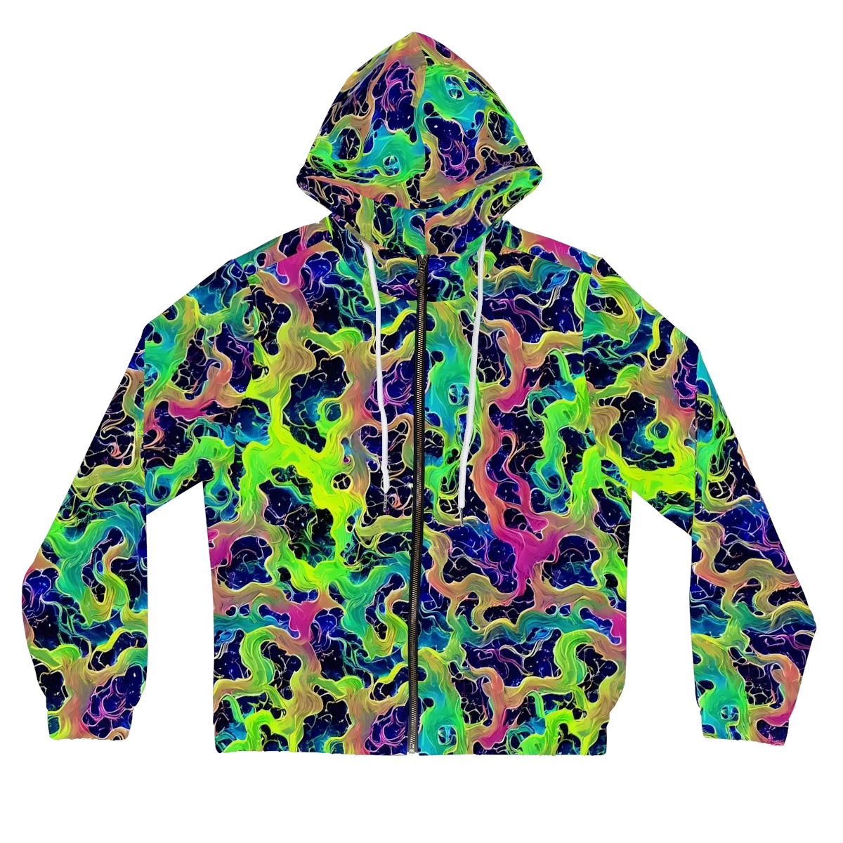 Tidal Metamorphosis on Women's Full-Zip Hoodie — Front