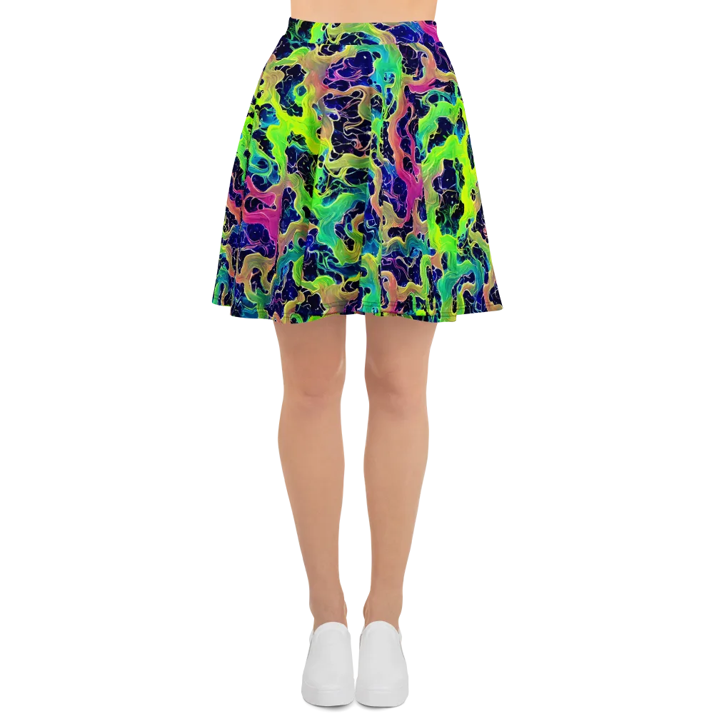 Tidal Metamorphosis on Skater Skirt — Front