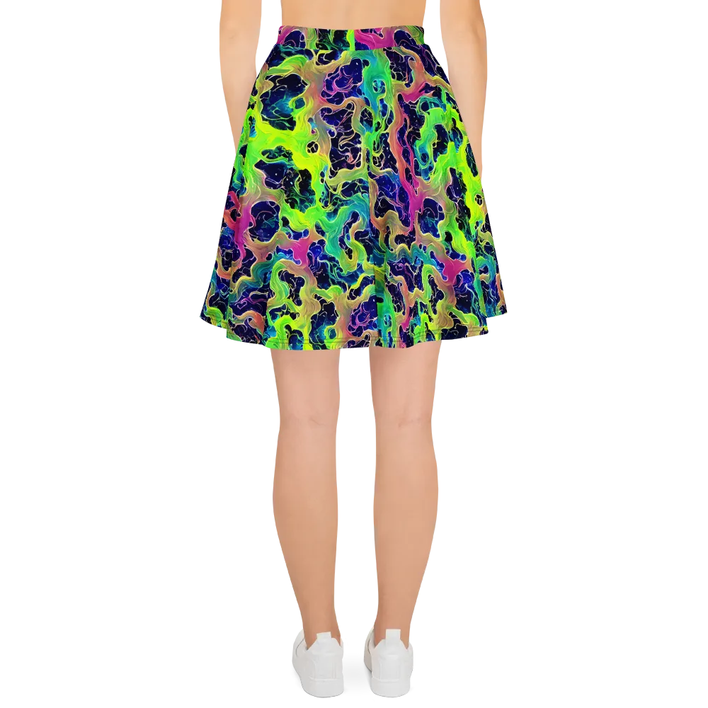 Tidal Metamorphosis on Skater Skirt — Back