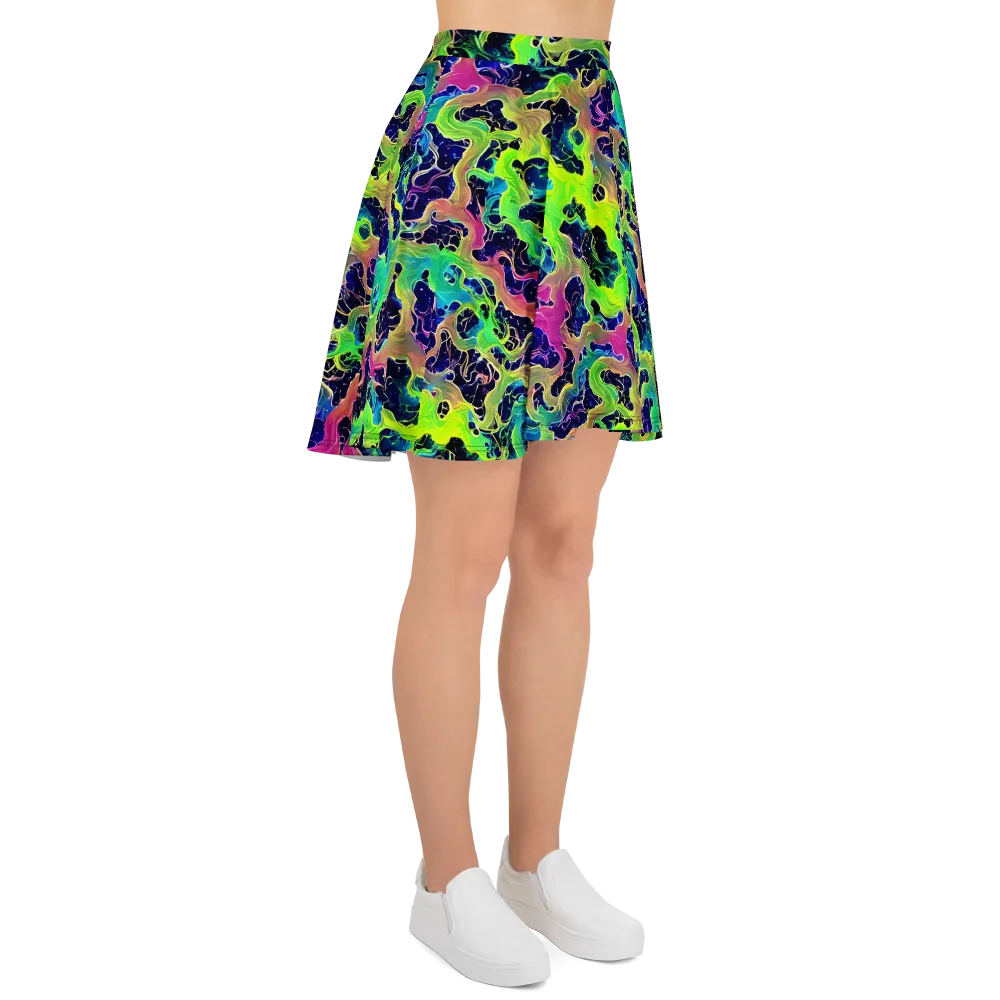 Tidal Metamorphosis on Skater Skirt — Right